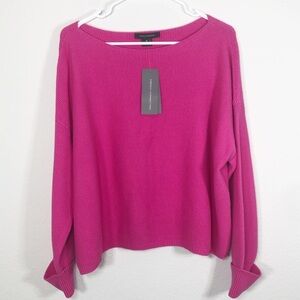 🔥French Connection oversized fuchsia sweater NWT Medium oversized